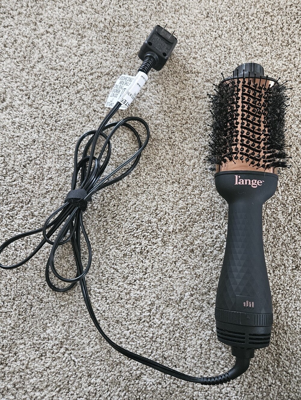 L'ange Rose Gold & Black Hot Air Styling Brush - Women Hair